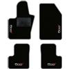 QUEMAR Tappetini Auto per 500X 2014-2024, Bordo Perla, 4 Ricami | Kit Tappeti Moquette e Gomma su Misura / Set 2 Anteriori + 2 Posteriori / Ricami e Colori Personalizzati / Antiscivolo