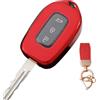 NEUHOO Accessori Auto per Dacia Sandero Stepway 3 2020-2024 2025 Custodia Chiave e Portachiavi Dacia Custodia Chiave in Silicone (Rosso)