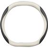 XACVHMC Copristerzo Coperchio Coprivolante Per Auto Per Ford Per Transit Per Custom Per Puma 2024 2025 Auto Coprimanubrio(Leather white 37.5)