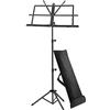 IBK Leggio Musicale per spartiti, Cavalletto pieghevole Regolabile portatile nero Stand Orchestra nero con borsa Supporto Trasportabile Professionale