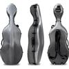 yinfente Custodia portatile Violoncello 4/4 in fibra di carbonio, manico integrato, ruota, cinturino posteriore, leggera e impermeabile