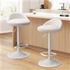 HDHNBA Set di 2 Sgabelli da Bar Regolabili, Sgabelli Girevoli Moderni ed Ergonomici con Schienale per Bancone Cucina, Rivestiti in Pelle PU con Schienale Basso
