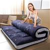 MAXYOYO, Futon, materasso imbottito giapponese da pavimento, trapuntato, pieghevole, spessore extra, traspirante, per ospiti (motivo con lune e stelle, 90 x 200 cm)