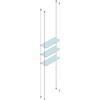 3DScube Kit espositore a mensole da vetrina Fly, dimensioni 38x15 cm in plexiglass trasparente da 5mm (Kit da 3 mensole)