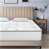 YIDATONG Materasso Matrimoniale 140x190 Ortopedico, Ibrido Materassi letto HR + Blue Lattice, Molle Insacchettate, Rigidità Media, Ergonomico 10 Zona, Anallergico e Antibatterico, Oeko-Tex, Altezza 25cm