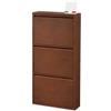 MOHOME Scarpiera Salvaspazio Slim Metallo Made in Italy 3 Ante Corten Dimensioni 105 x 50 x 14 cm Ripiani a Ribalta Sincronizzati Porta Scarpe Assemblata Ingresso Camera