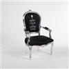 Way Home Store Poltrona BAROCCO stile francese Luigi XVI Luis Keep Calm 63 x 65 x 94 cm