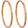 jojofuny Manici in Legno di Bambù per Borsa, Manico per Borsa Rotondo 2 Pezzi | Sostituzione della Maniglia della Borsa, Manici in Legno per Borse, Plastico Semplice ed Elegante