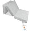 Joyfill Deluxe - materasso pieghevole - made in Germany - 180 x 70 x 15cm - 5018P grigio a pois