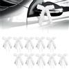CensuobOB 10 Pezzi Coccarde Bianchi Matrimonio, Mini Fiocchi Auto Matrimonio, Auto Fiocchi Decorazioni, Fiocchi Macchina Matrimonio, Coccarde Fiocco per Battesimo Comunione Matr San Valentino Decorazione