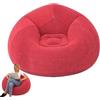 LearnLyrics Pouf Air - Pouf a pera in morbido tessuto floccato | Divano gonfiabile per adulti e adolescenti