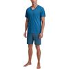CALIDA Relax Imprint - Pigiama corto da uomo, in 100% cotone, facile da pulire, elastico e indeformabile, in jersey singolo, Nordic, 46-48