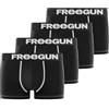 FREEGUN Mutande Boxer Uomo Sport, Set da 4, Nero N (S)