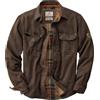 Legendary Whitetails Mens Flannel Lined Waxed Cotton Shirt Jacket, Tobacco, XX-Large
