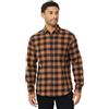 Amazon Essentials Camicia da Uomo in Flanella a Maniche Lunghe, vestibilità Normale, Morbido Cotone Spazzolato, Leggera ma Calda, a Quadri Marrone Caramello Nero, XS