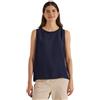 Cecil 3413436 - Camicetta da Donna con Scollo Rotondo e Dettagli a Costine (Confezione da 1), Blu Scuro Urbano, XS