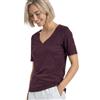 Street One Maglietta Basic con Scollo a Cuore Rustic Rouge 36