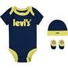 Levi's Kids LHN Poster Logo 3PC Boxset NL0280 Boxed Set, Estate Blue, 0-6 Mois, Estate Blue, 0-6 mesi