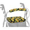 ASQVTIFE Sunflower Rollator Walker con copertura di protezione del sedile per anziani Walker Coprisedili per donne coperture per maniglie per camminatori Copertura di protezione in tessuto antipolvere