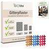 BACKLAXX® Cerotti a Griglia Set da 180, Cross Tape Agopuntura tipo a | 180 crosstape in misura a, 3 colori | cross tape delicato sulla pelle & idrorepellente, dura 7 giorni, eBook 60 usi