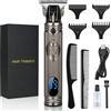 URAQT Tagliacapelli Professionale,con Display LCD, USB Ricaricabile Argento