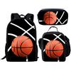 THKVSV Zaino per la scuola media, per ragazzi, alla moda, borsa per il pranzo, borsa per matite, borsa per libri, stampa basket, Basket 2, taglia unica, Zaino daypack