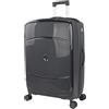 ITACA - Valigia Grande da Viaggio Rigide. Trolley Grande con 4 Ruote. Materiale PP Valigia Rigida Grande Resistente e Super Leggero - Robusta Valigia Grande Rigida XXL TSA, Antracite