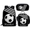 THKVSV Zaino per la scuola media, per ragazzi, alla moda, borsa per il pranzo, borsa per matite, borsa per libri, stampa basket, Calcio 2, taglia unica, Zaino daypack