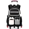 FANDARE Zaino Trolley Donna 35L Zaino con Ruote 2 in 1 Ruote 6X Antiscivolo per Salire Scale, Compatibile 15.6 PC Tasche Multiple Oxford Impermeabile Bianco