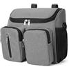Fexkean Organizer per Passeggino,Multifunzione Viaggio Portatile Borsetta,Utilizzabile Come Borsa a Tracolla Con Tracolla Regolabile,Grande Capacità per Gli Oggetti Essenziali del Bambino(2411-Grigio)