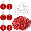 Flintronic Portachiavi Numerati, Targhette Numerate in Plastica, 50 Pezzi | Piccole Impermeabili Con Targhette Identificative, Tag Portachiavi Per Hotel, Scuole, Uffici, Valigie, Negozio, Fabbrica