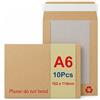 STRBOXONG Buste Spedizione A6 Cartone Rigido C6, 162x114mm, STRBOXONG, 10 Pezzi
