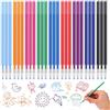 CYZBL Mine di ricambio cancellabili con inchiostro termico, 9 colori, 27 pezzi, 13 cm, in plastica, colorate cancellabili, compatibili con Legami, punta 0,7 mm, mine di ricambio colorate per studenti e