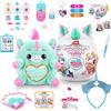 Rainbocorns Unicorn Rescue Surprise, Tiffany, Uovo Gigante con oltre 25 Sorprese, Peluche da Coccolare, Tiffany Unicorn