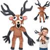 wiztex 99 notti nella foresta Peluche - Morbido da con corna e adorabile espressione facciale Peluche fantastico della foresta, regalo per bambini (Cervo Beige)