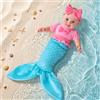 BABESIDE Bambole Reborn Femmine Sirena, 15 In Vinile Bambola Bambina