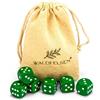 Waldfelsen 6, 12, 20, 30 o 50 plettri in vero legno di faggio di alta qualità, cubetti da gioco in legno, dadi standard da 16 mm, con sacchetto in tessuto, set di cubi