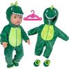 Hpbaggy Vestiti per Bambole,con 1 paio di Calzini e 1 Gruccia,Abbigliamento | vestiti per bambole New Born BabyBambole,vestitis cicciobello Dinosauro,per Bamboles 35-45 cm,Regali per Ragazze e Ragazzi