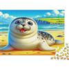 ISVMBMYGRWOw Foca Carina Puzzle 1000 Pezzi per Adulti Scenario di Spiaggia 70x50cm/1000pcs
