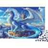 ISVMBMYGRWOw Drago Blu Puzzle 1000 Pezzi per Adulti Arte Fantastica 52x38cm/1000pcs