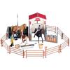 Xdyyjrasa Set da gioco realistico e vibrante per stalla per cavalli - Include stalla per cavalli giocattolo educativo per lo sviluppo recinto per doccia per bambini