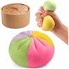 Generico Squishys Ravioli Colori sfumati, New Glitter Dumpling Squishys, Divertente Giocattolo Antistress Bao Bun Con Vaporiera, Adatto agli adulti,Morbida Pallina Antistress Ravioli Spremere Giocattoli