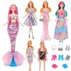 Hongleey Abbigliamento per bambole da 29,2 cm, set di 6 abiti da sirena e abiti da festa, 6 paia di scarpe e 2 collane