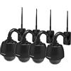 Sumpple 4X IP Network Camera WiFi Wireless/Cablato 4G SD Videocamera 960P 1.3M 4X Zoom Ottico Pan/Tilt IP66 Impermeabile Outdoor, Visione Notturna, Registrazione Video, Cattura Schermate Nero