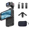 ORDRO Fotocamera Gimbal M5, Telecamera Vlogging 5K, Stabilizzazione a 3 assi, Touch Screen Rotante da 3,5 pollici, Videocamera digitale, Visione notturna IR/WDR/Segui il viso/Lunga durata della