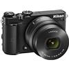 Nikon 1 J5 + 1 Nikkor 10-30 mm VR PD-ZOOM Fotocamera Digitale ad Ottiche Intercambiabili, 20,8 Megapixel, Video 4K, LCD Touchscreen Basculante 3, Nero [Versione EU]
