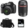 Pentax K-50 + DAL 18-55 WR + 55-300 HD WR + SD 4GB Kit fotocamere SLR 16.28MP CMOS 4928 x 3264Pixel Nero