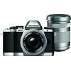 Olympus E-M10 Systemkamera DZK (14-42 Pancake & 40-150mm) silber/silber