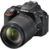 Nikon D5500 + Nikkor 18-140 VR Fotocamera Reflex Digitale, 24,2 Megapixel, LCD Touchscreen Regolabile, Wi-Fi Incorporato, Nero [Versione EU]