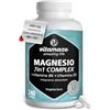 Vitamaze - amazing life Vitamaze Magnesium Complex 400 Mg, 7 Forme + Vitamina B6 e D3, 240 Capsule (4 Mesi), Bisglicinato, Citrato, Malato, Ossido, Lattato, Ascorbato, Taurato. Musculi, Metabolismo Energetico